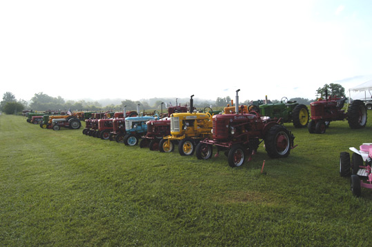 Antique tractors at the Townsend Visitors Center.